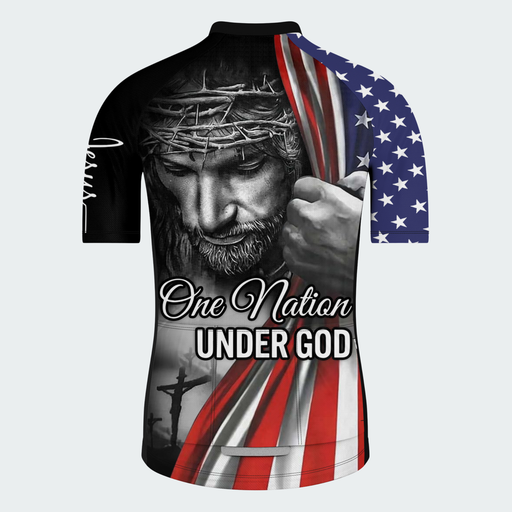 Men’s American Pride One Nation Under God Faith Tribute Regular Fit Cycling Kit