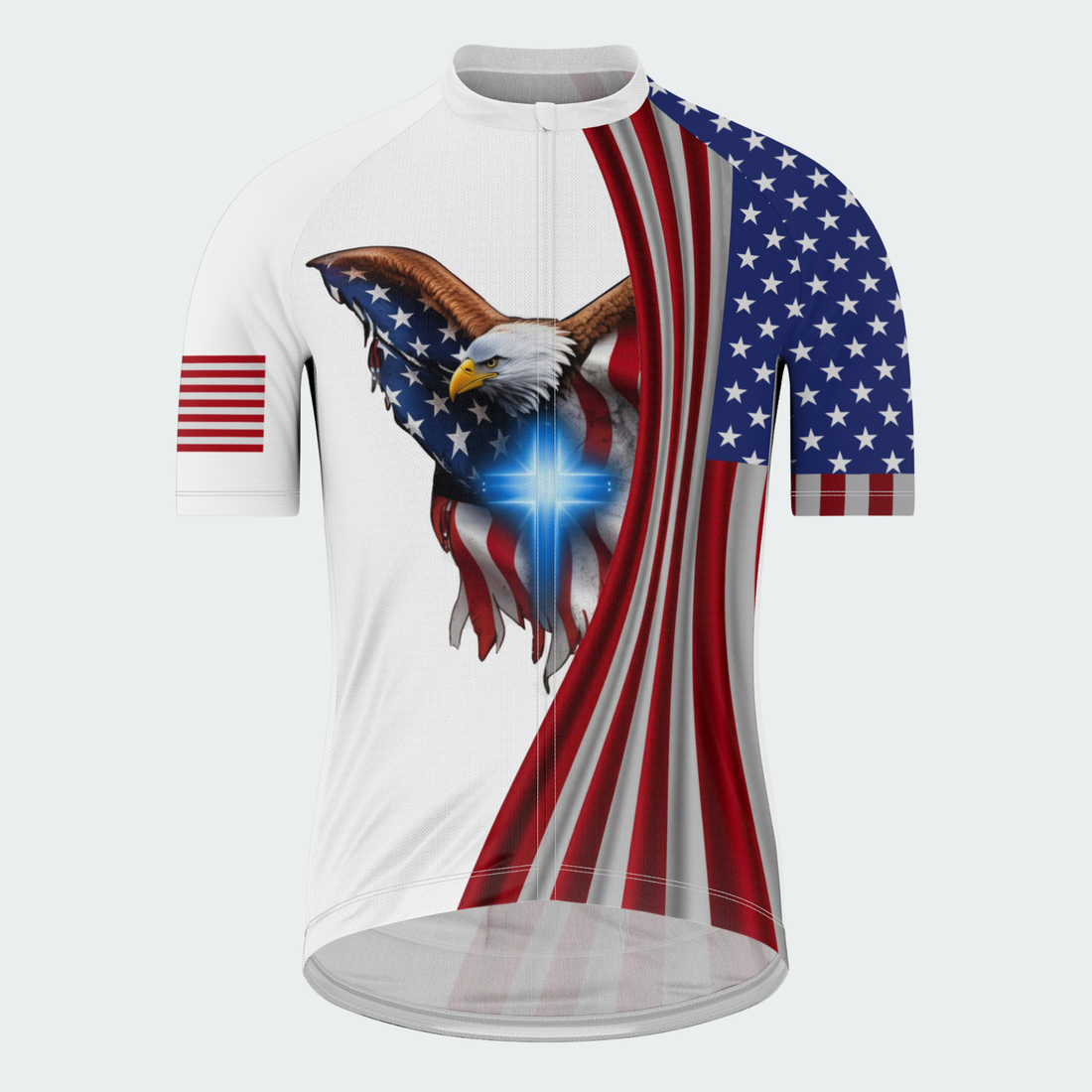 Men’s American Pride God Bless America Faith & Freedom Regular Fit Cycling Kit