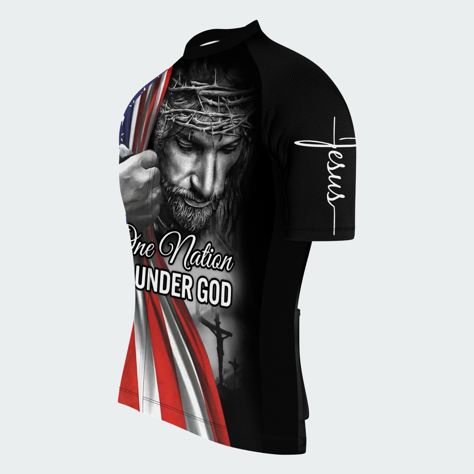 Men’s American Pride One Nation Under God Faith Tribute Regular Fit Cycling Kit