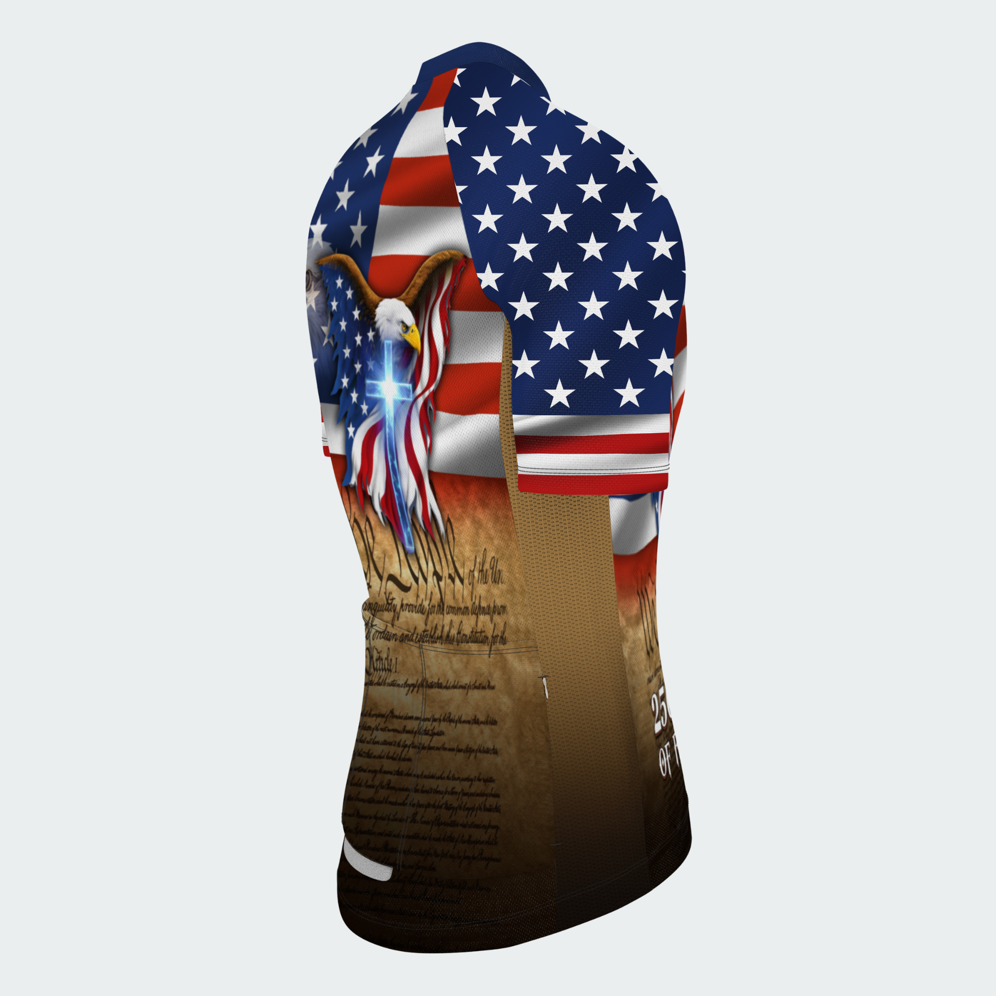 Men’s American Pride God Bless America 250 Years of Freedom Custom Cycling Jersey