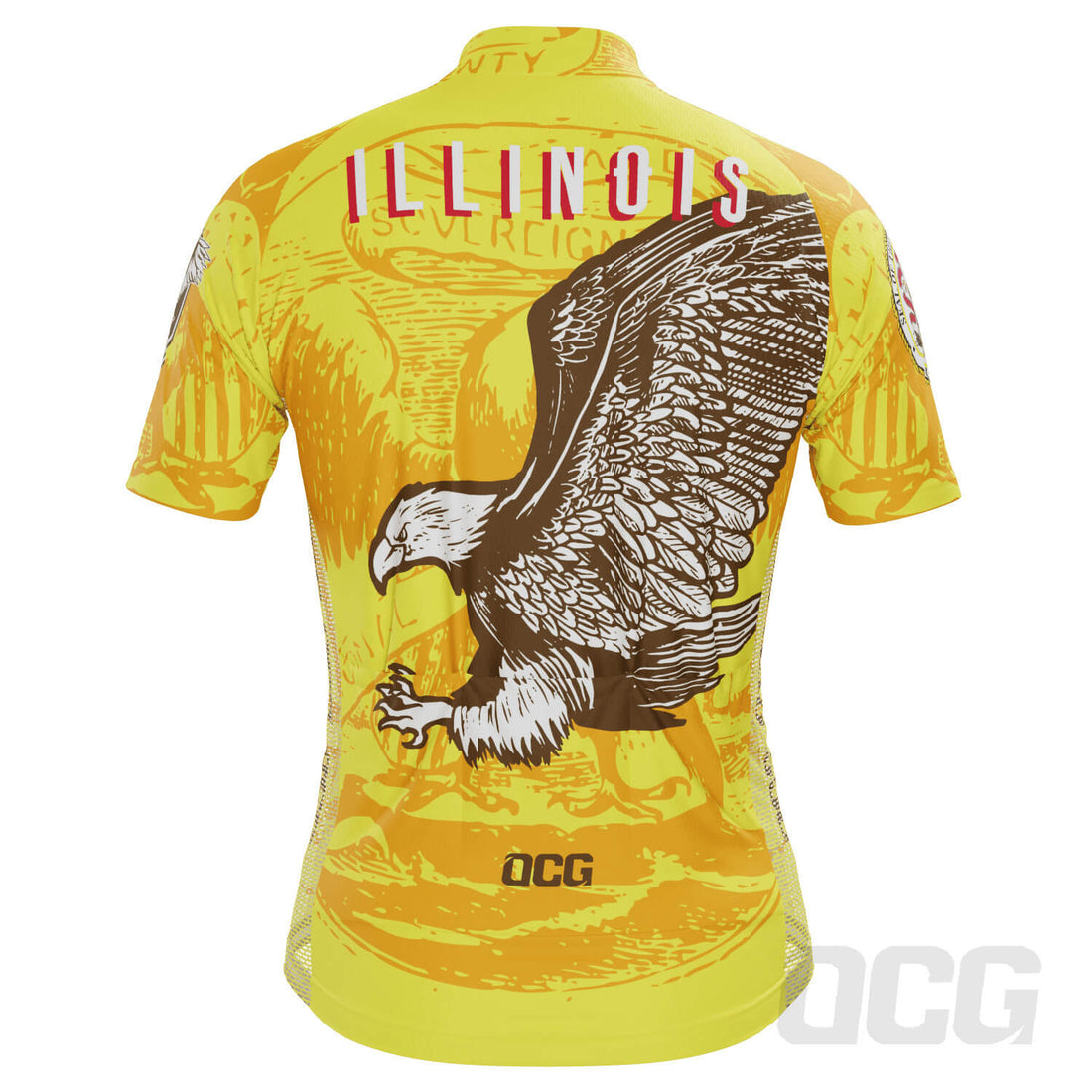 Men's Illinois US State Icon Short Sleeve Cycling Jersey