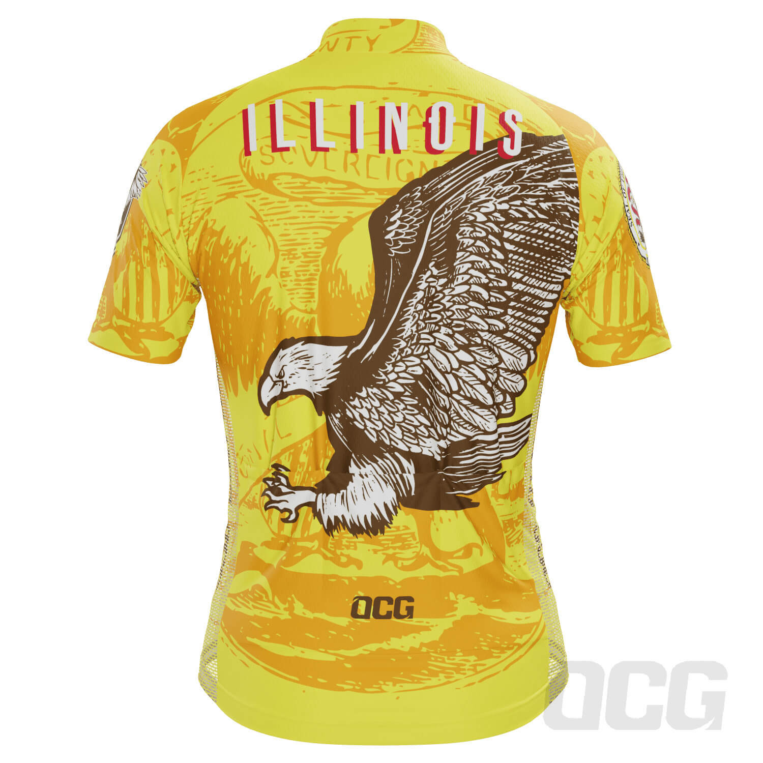 Men's Illinois US State Icon Short Sleeve Cycling Jersey