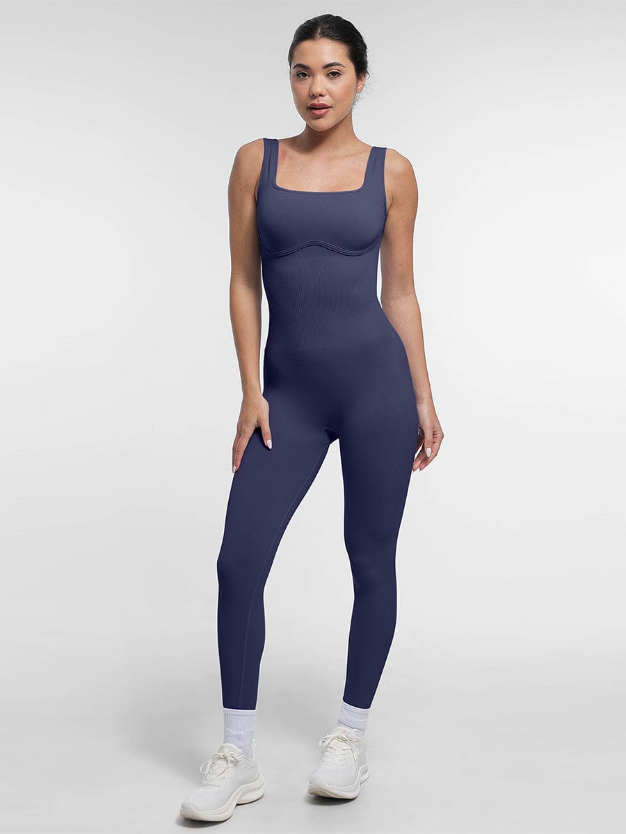 Seamless Square Neck U-Shaped Back Design Shaping Jumpsuit