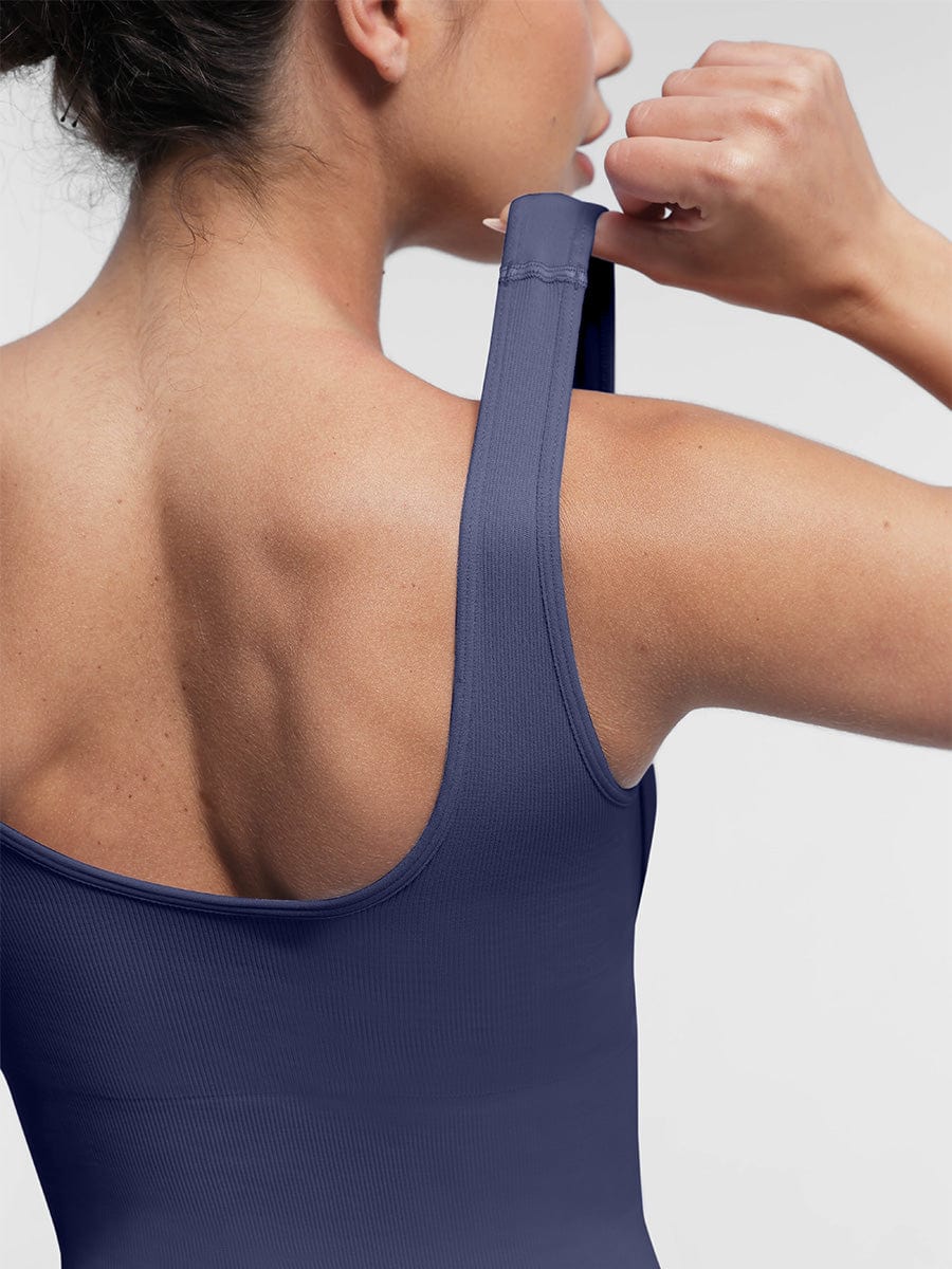 Seamless Square Neck U-Shaped Back Design Shaping Jumpsuit