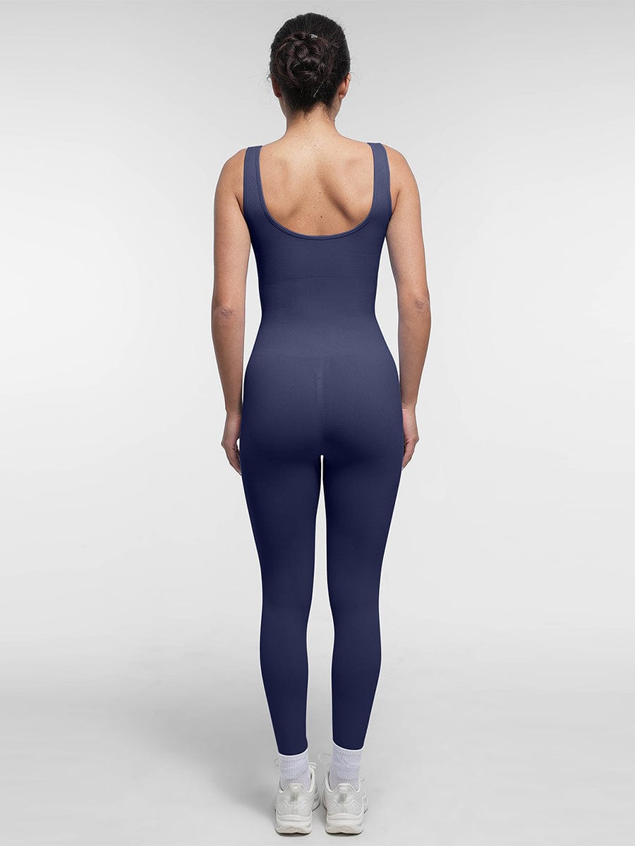Seamless Square Neck U-Shaped Back Design Shaping Jumpsuit