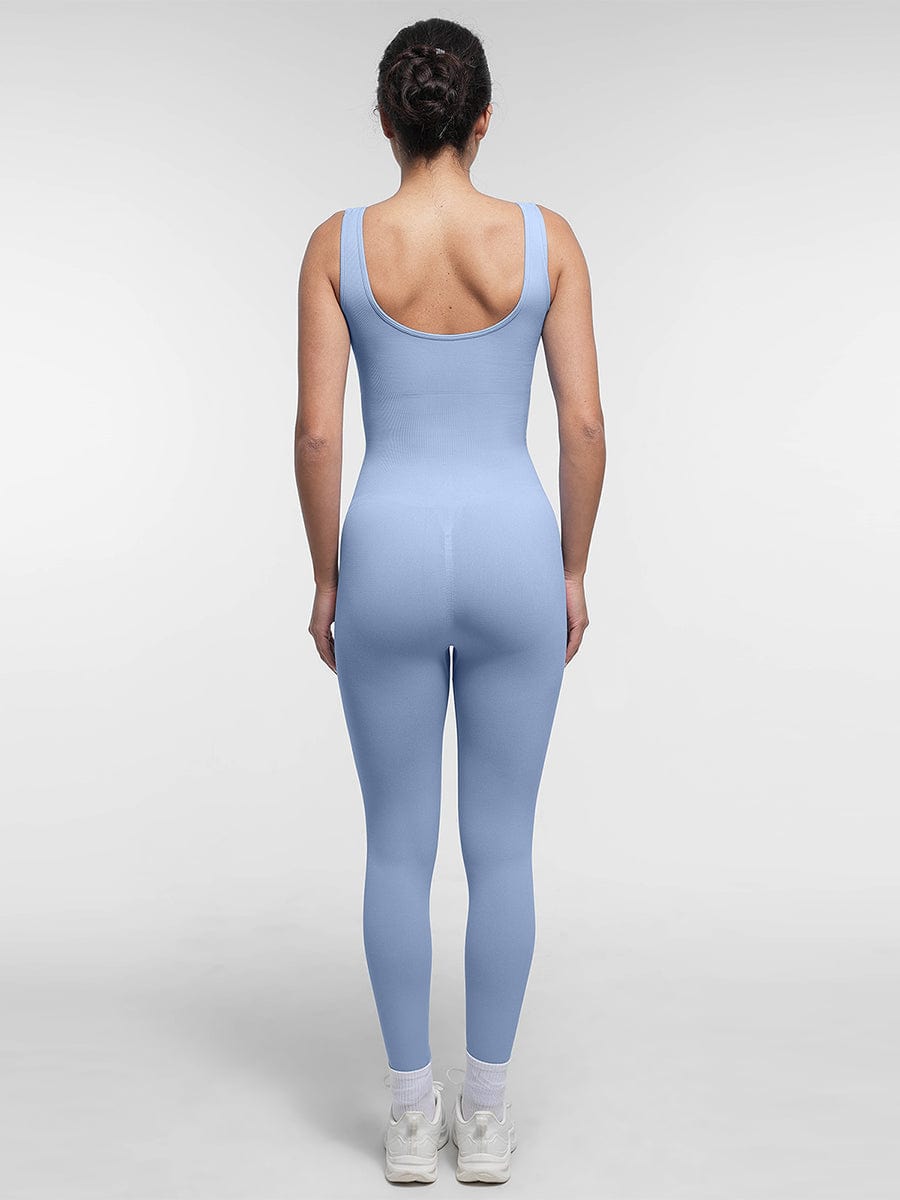 Seamless Square Neck U-Shaped Back Design Shaping Jumpsuit