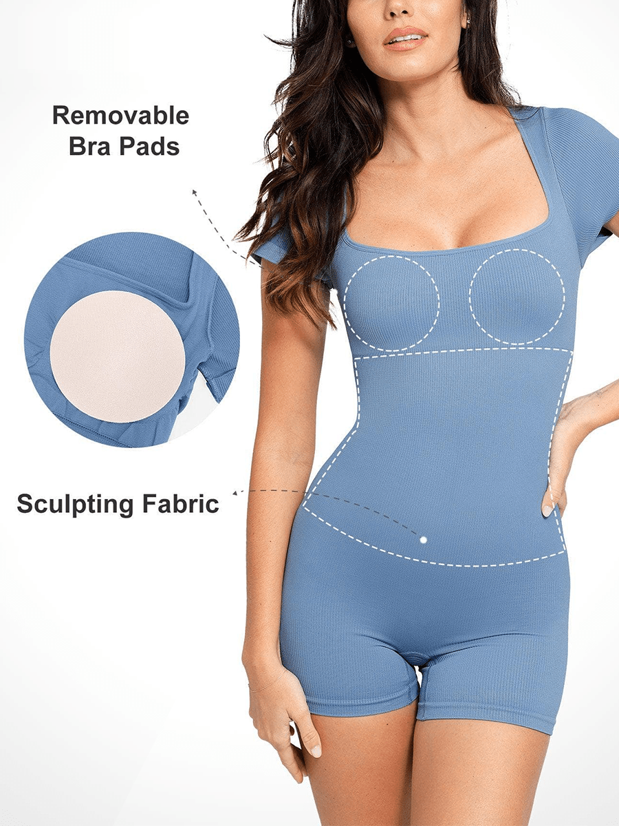 Eco-friendly🌿 Seamless Romper Ribbed Sport Shapewear