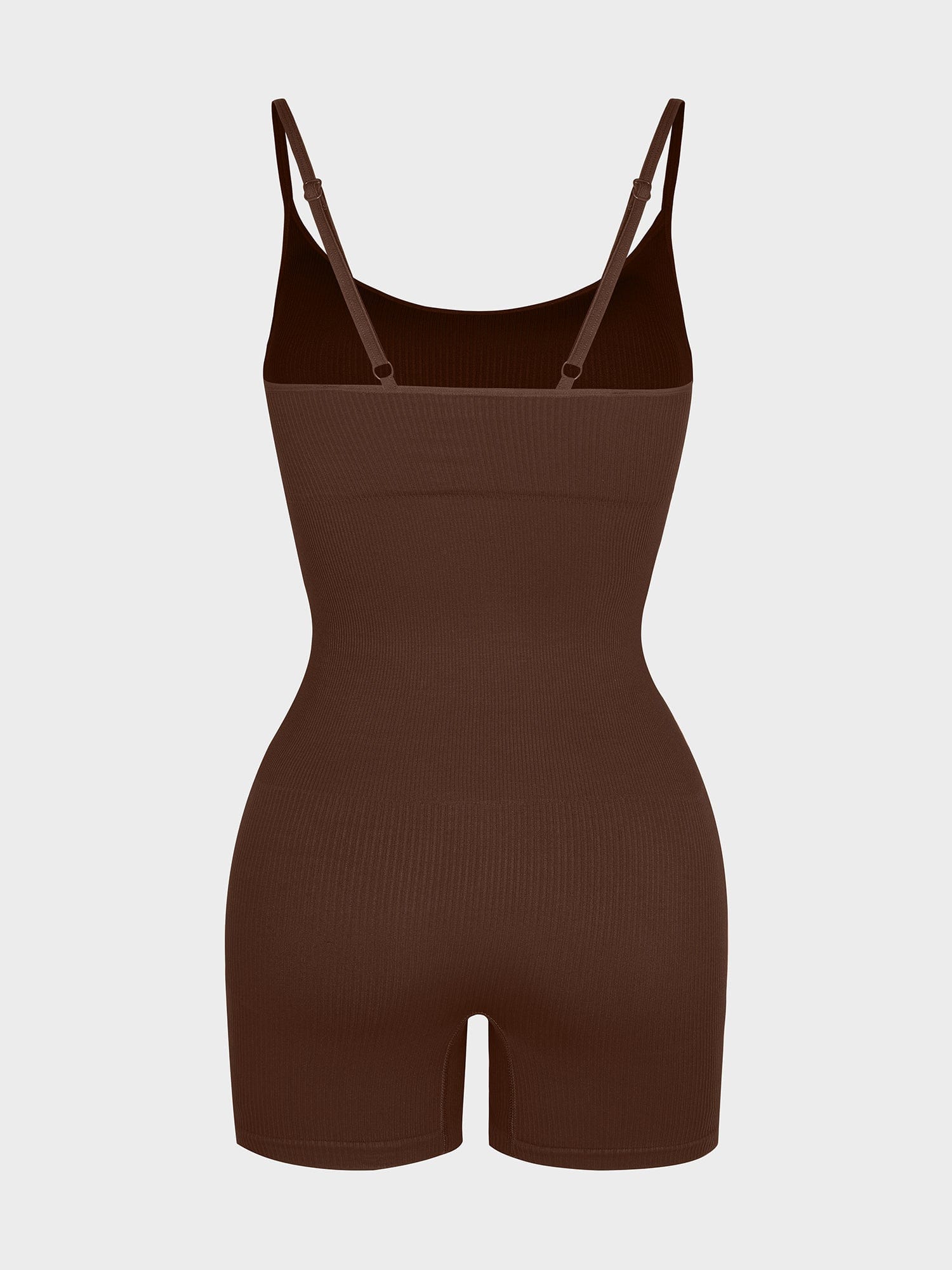 Eco-friendly🌿 Seamless Ribbed Tank Shapewear Romper with Adjustable Straps