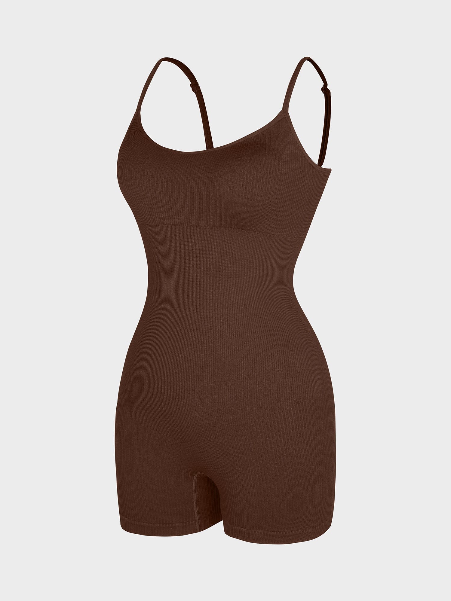 Eco-friendly🌿 Seamless Ribbed Tank Shapewear Romper with Adjustable Straps