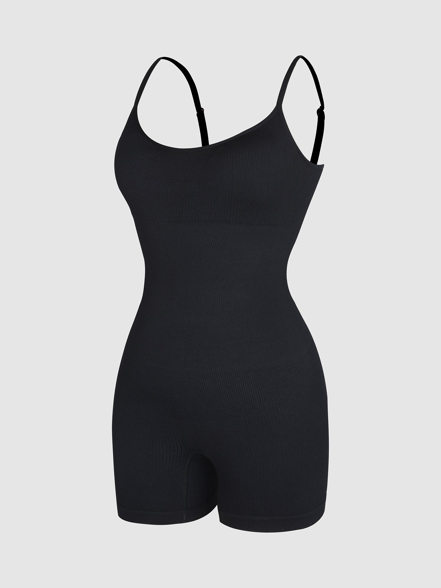 Eco-friendly🌿 Seamless Ribbed Tank Shapewear Romper with Adjustable Straps
