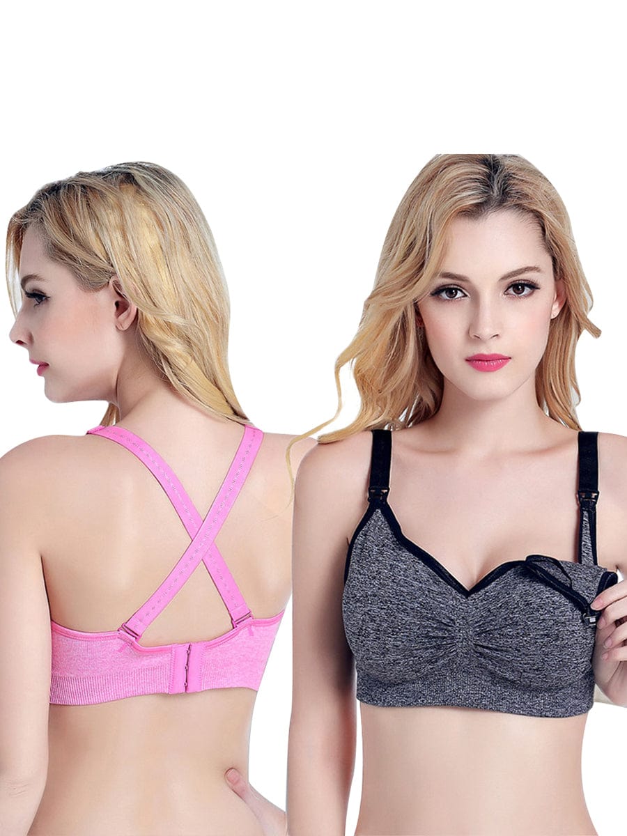 Solid Color Women'S 2 Pack Wireless Free Bra Extenders Seamless Bra
