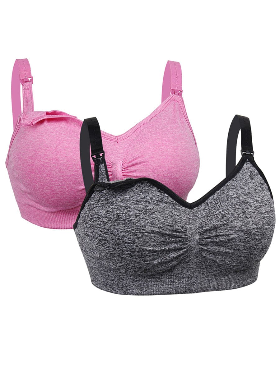 Solid Color Women'S 2 Pack Wireless Free Bra Extenders Seamless Bra