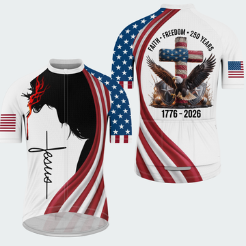 Men’s American Pride Faith & Freedom 250 Years of Freedom Cycling Jersey