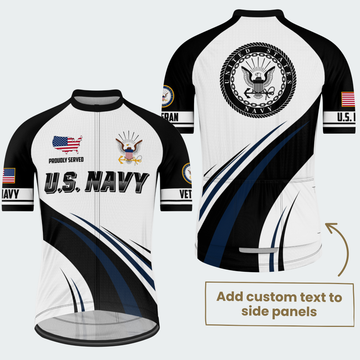 Men’s Personalized U.S. Navy Proudly Served Cycling Jersey & Kit