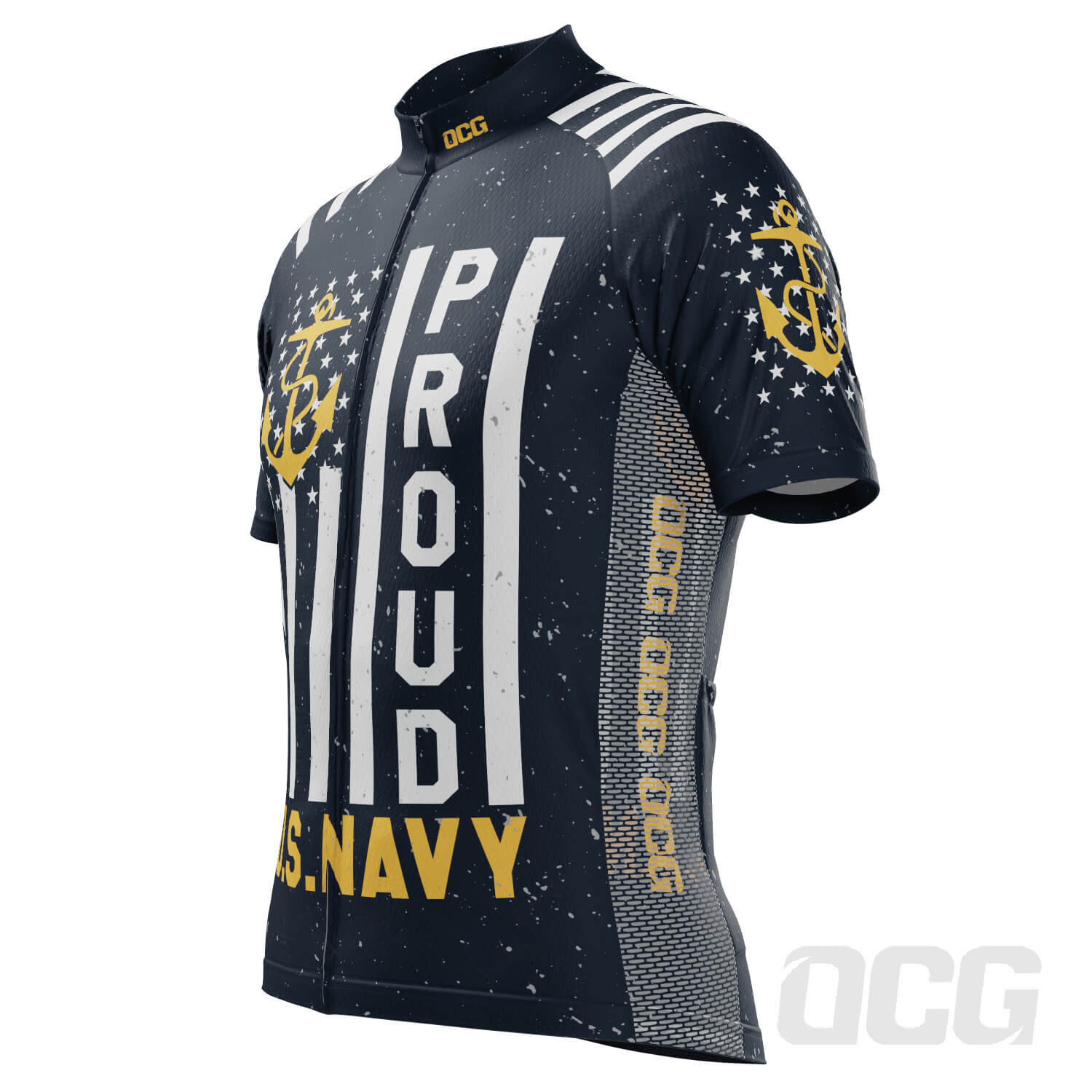 Men's USAF Navy Proud Short Sleeve Cycling Jersey