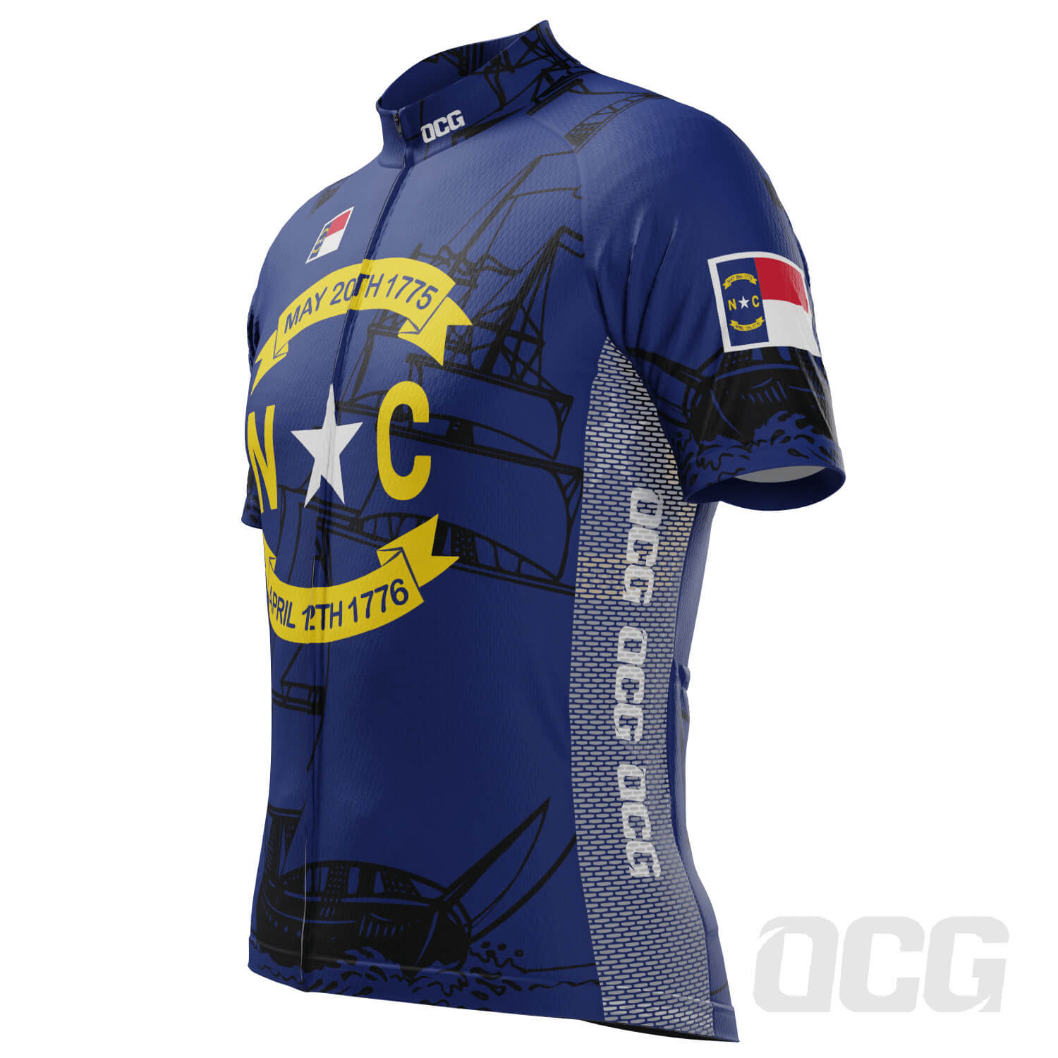 Men's North Carolina US State Icon Short Sleeve Cycling Jersey