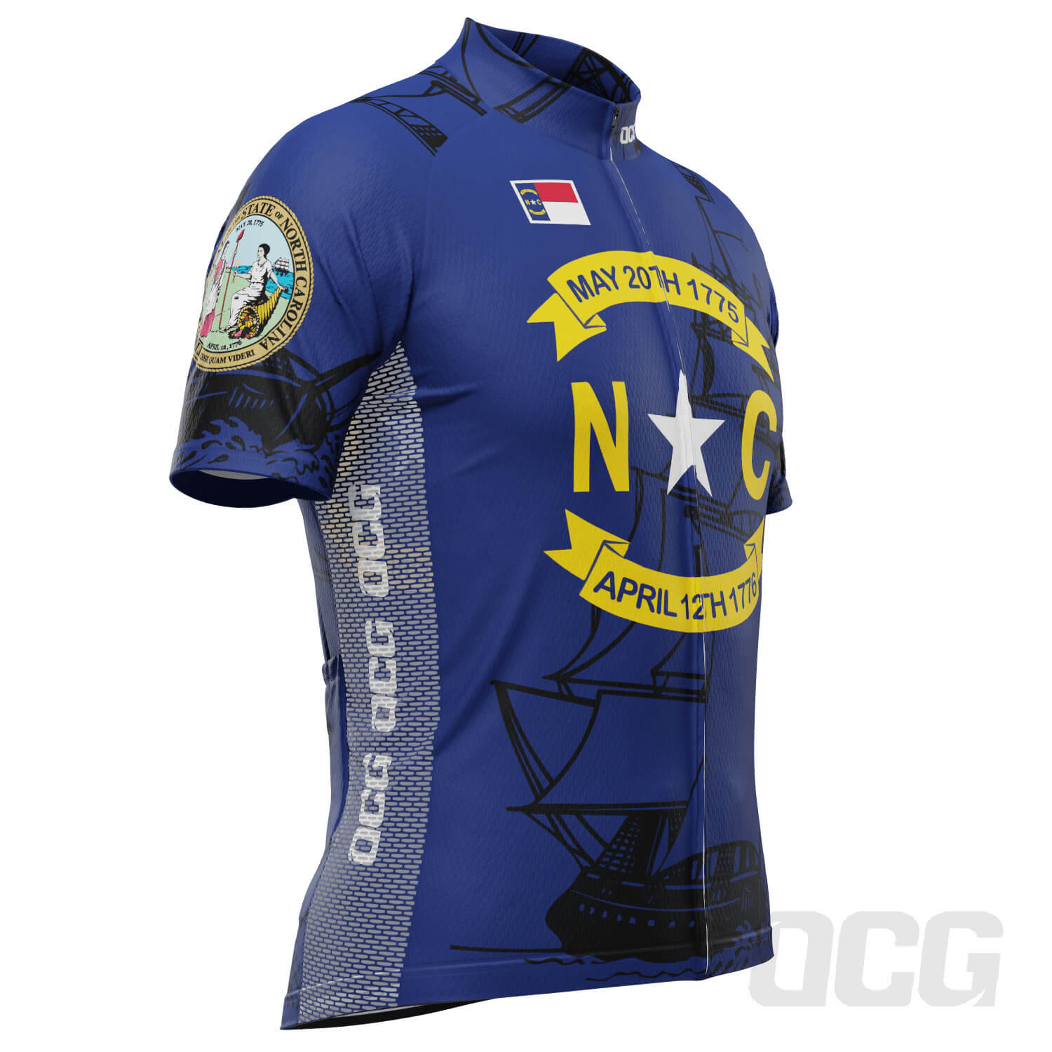 Men's North Carolina US State Icon Short Sleeve Cycling Jersey