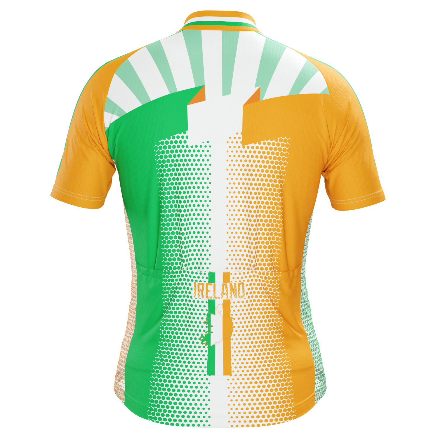 Men's World Countries Team Ireland Icon Short Sleeve Cycling Jersey