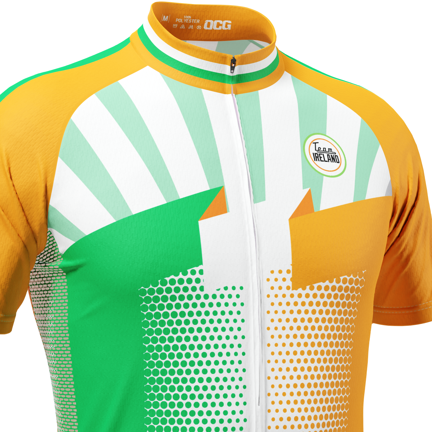 Men's World Countries Team Ireland Icon Short Sleeve Cycling Jersey