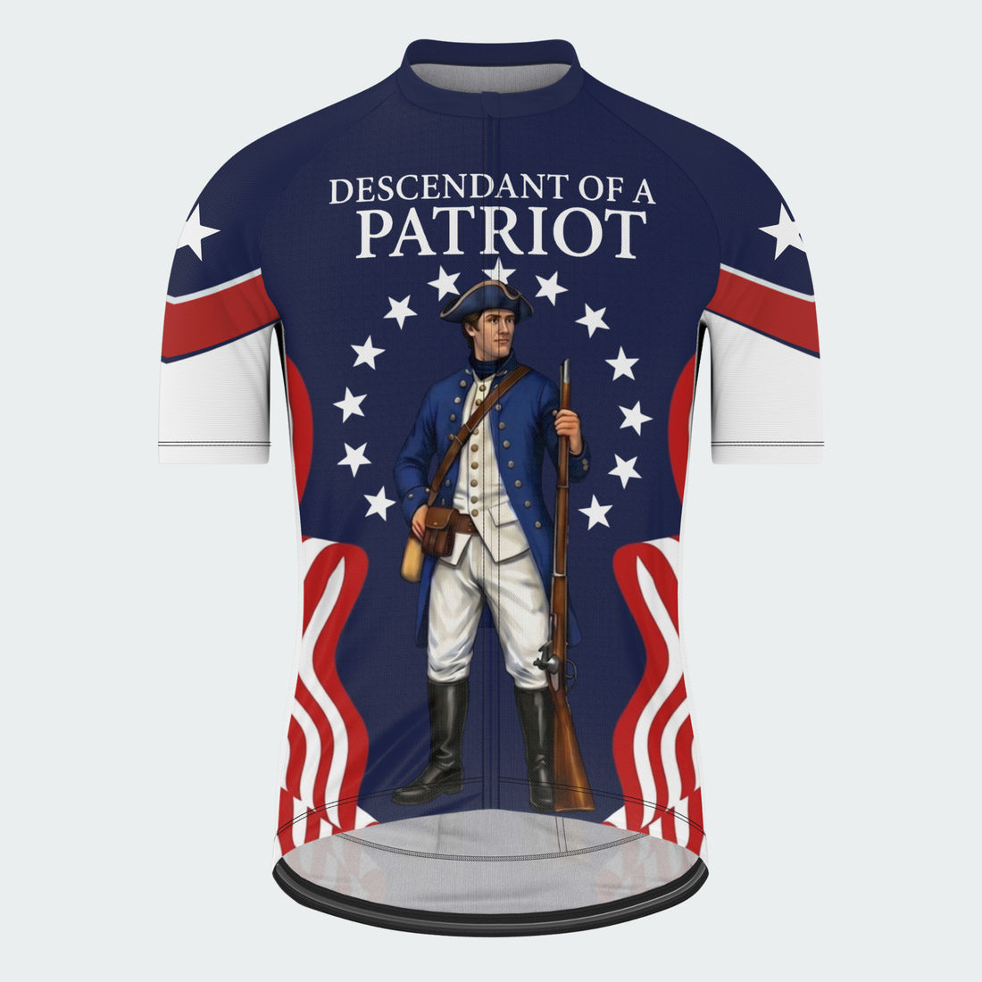 Men’s American Pride Descendant of a Patriot Custom Cycling Jersey
