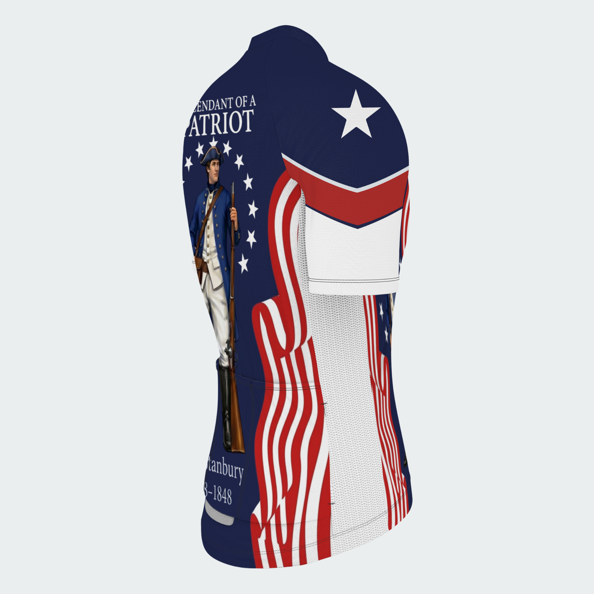 Men’s American Pride Descendant of a Patriot Custom Cycling Jersey