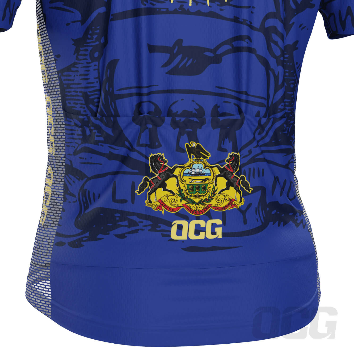 Men's Pennsylvania US State Icon Short Sleeve Cycling Jersey