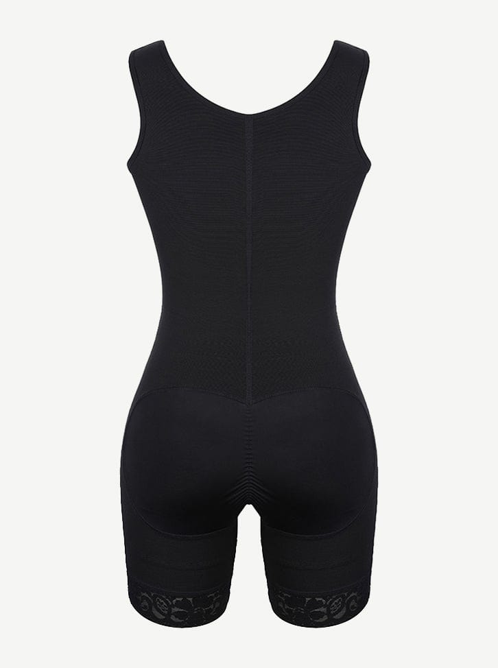 Full Body Shaper Glue Zipper Open Crotch Lace Firm Foundations