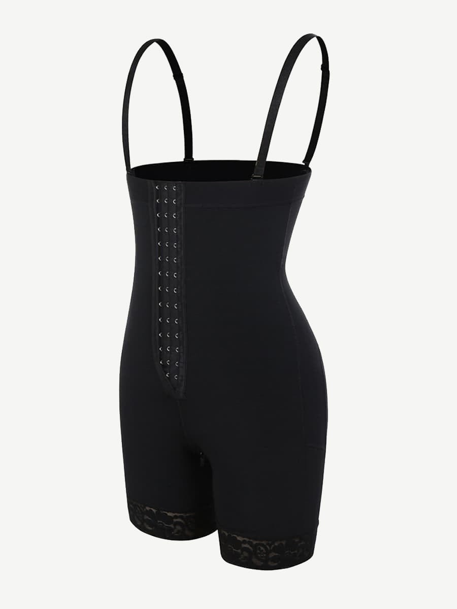 Big Size Lace Trim Postoperative Full Body Shaper