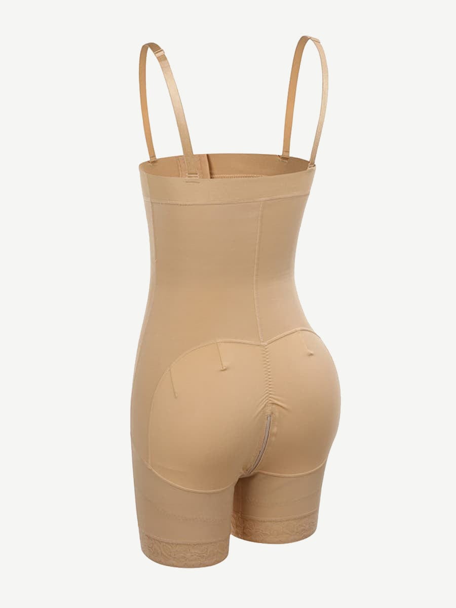 Big Size Lace Trim Postoperative Full Body Shaper