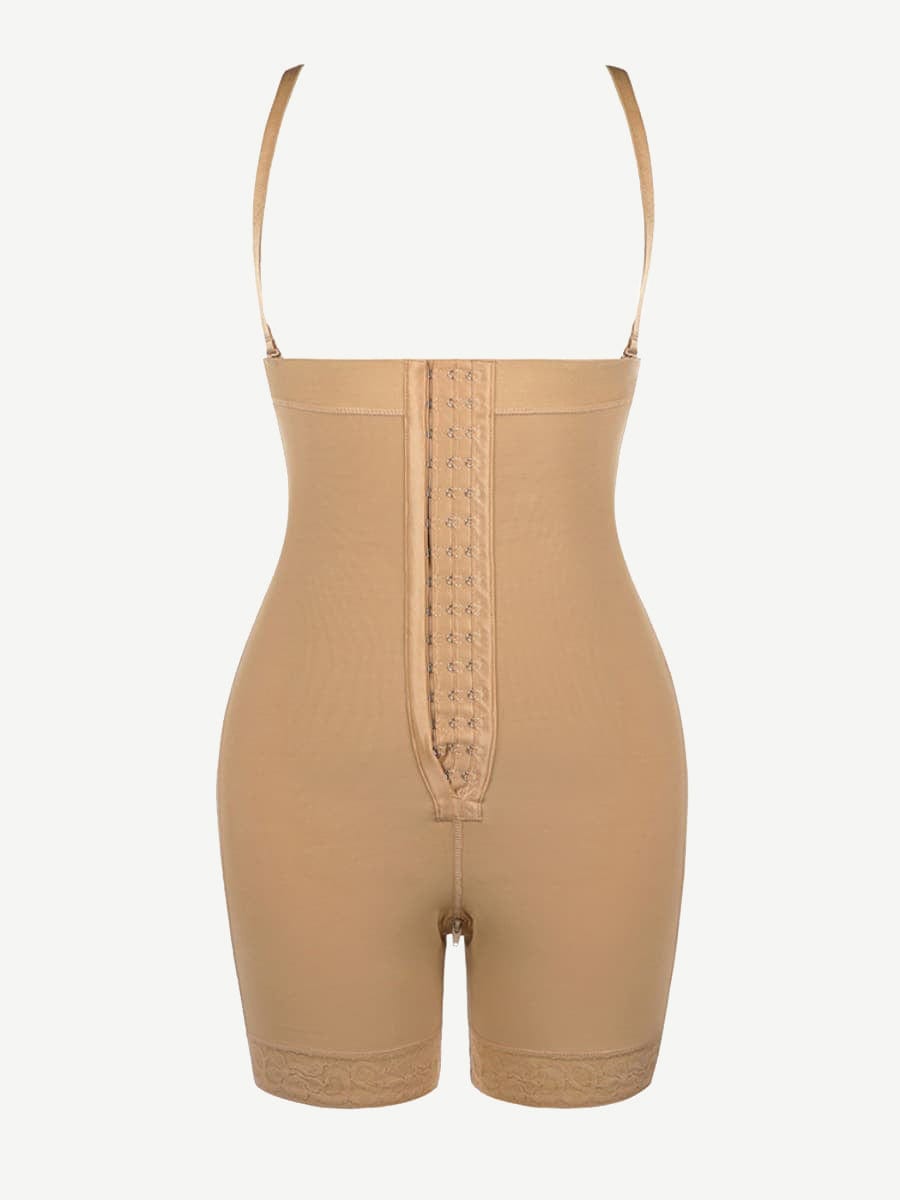 Big Size Lace Trim Postoperative Full Body Shaper