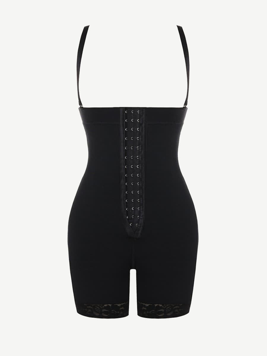 Big Size Lace Trim Postoperative Full Body Shaper