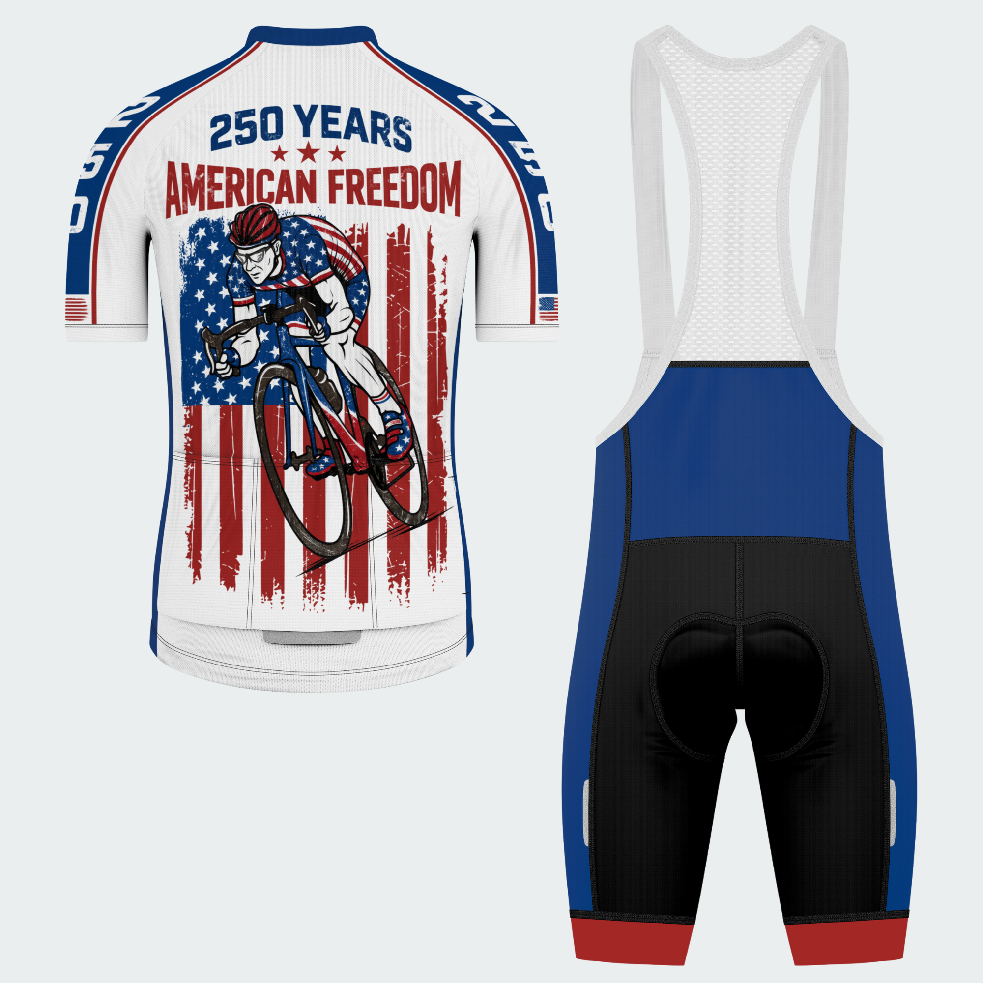 Men’s American Pride USA American Freedom Rider 250 Regular Fit Cycling Kit