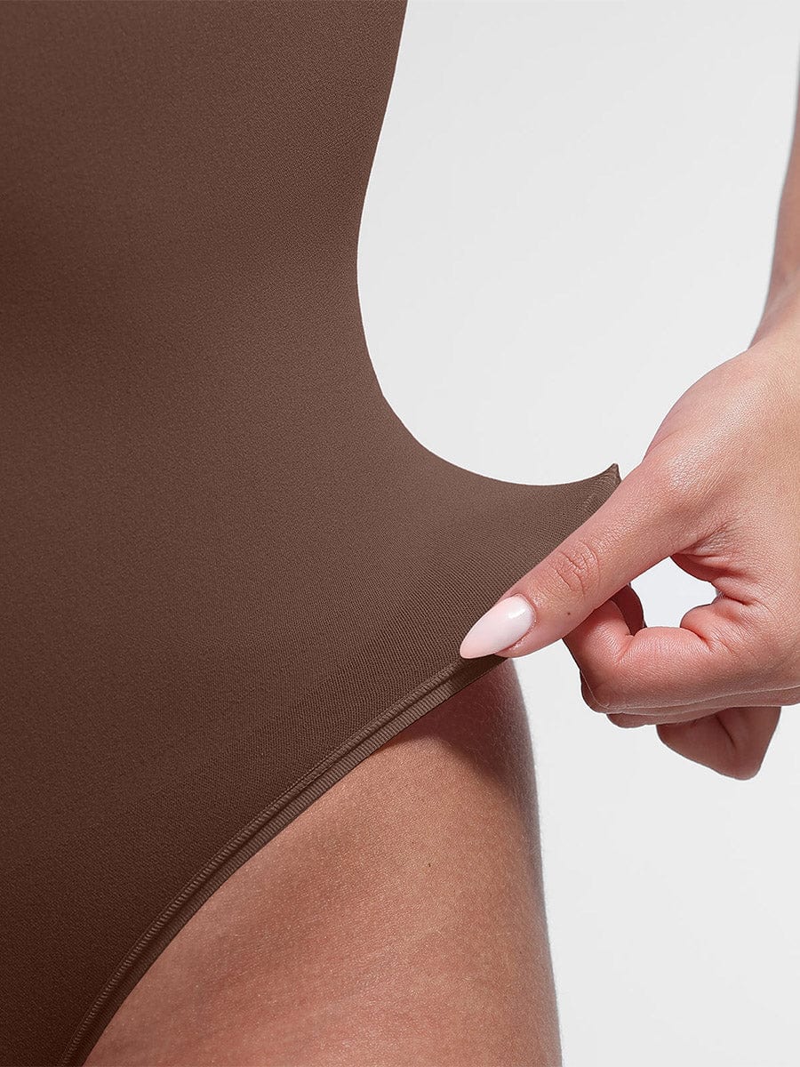 Seamless Bust Support Waist & Abdomen Shaping Thong Bodysuit