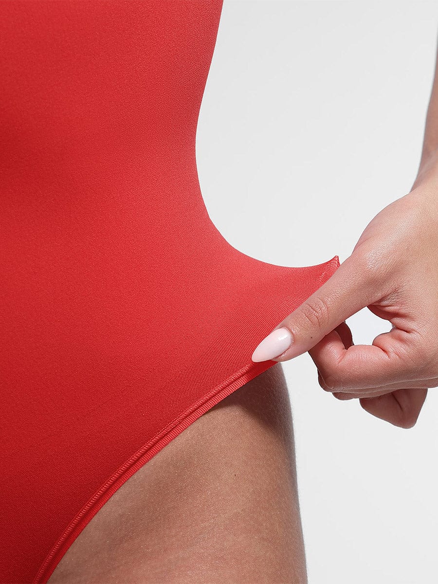Seamless Bust Support Waist & Abdomen Shaping Thong Bodysuit