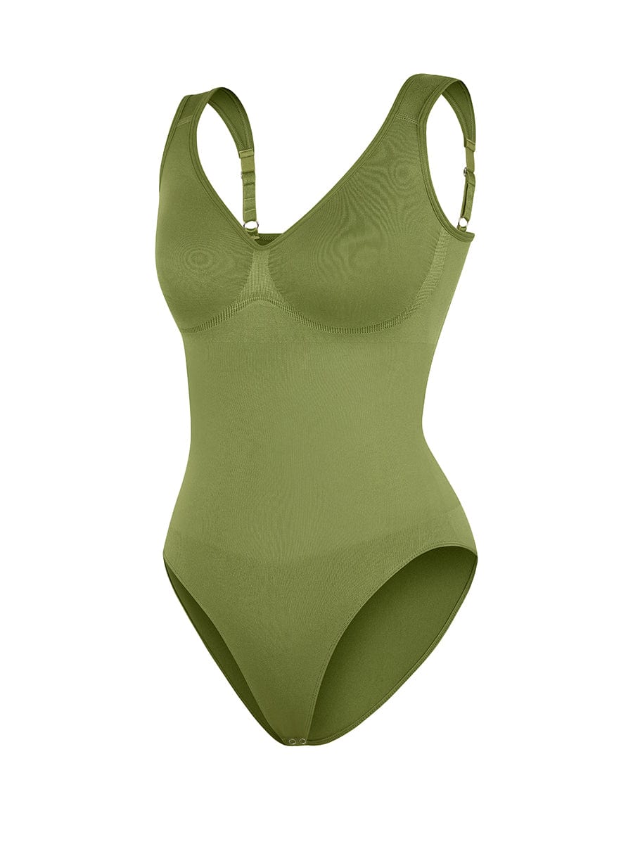 Seamless Diamond Neck Bust Support Waist Control Panty Bodysuit