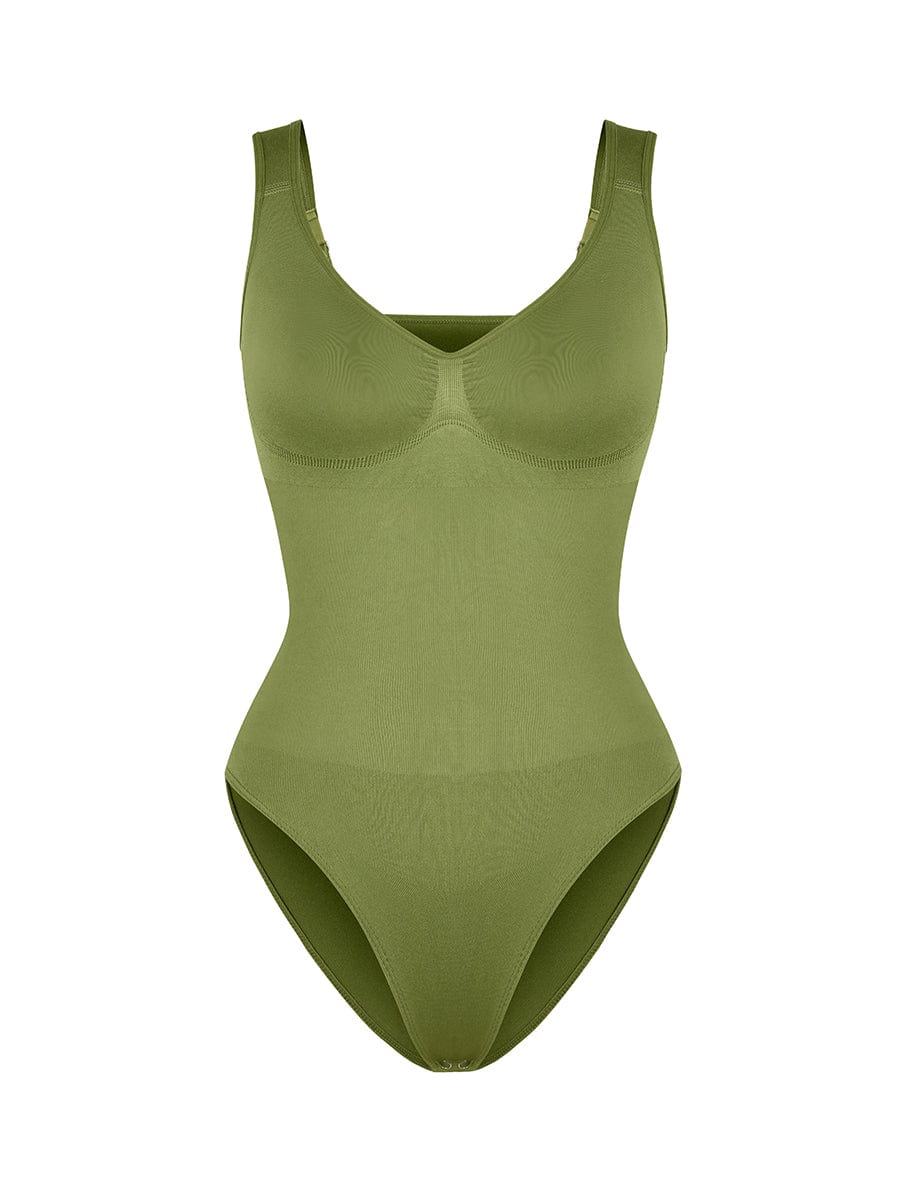 Seamless Diamond Neck Bust Support Waist Control Panty Bodysuit