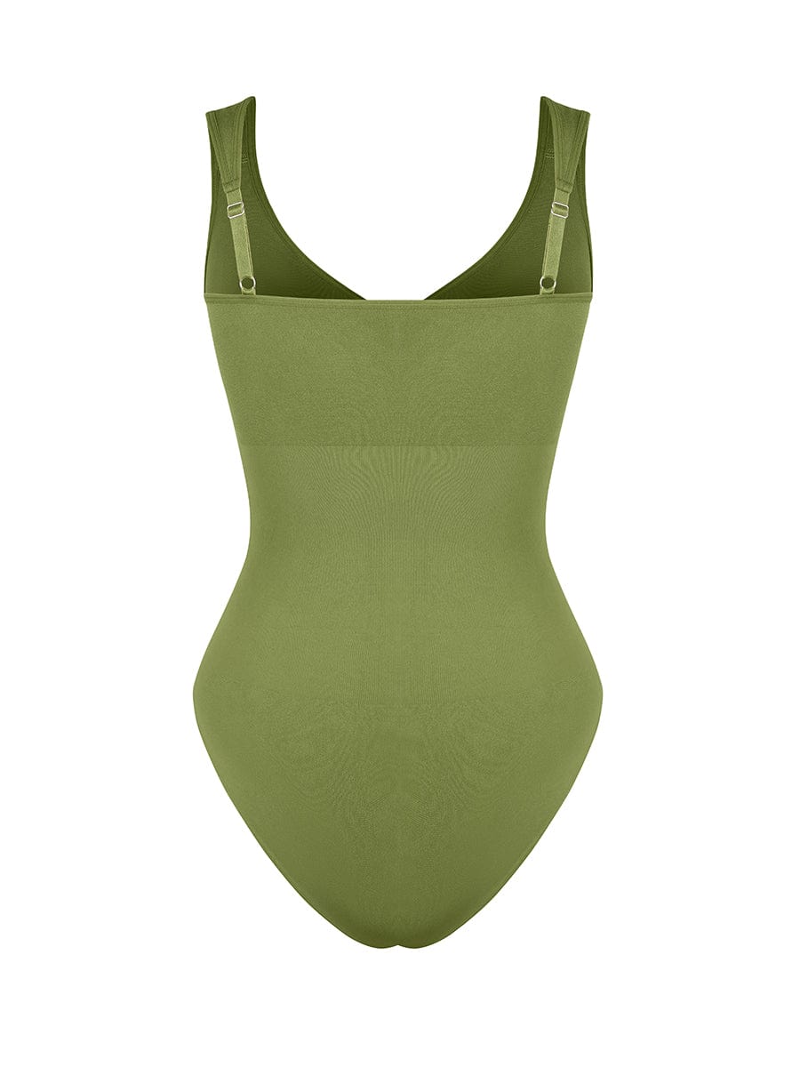 Seamless Diamond Neck Bust Support Waist Control Panty Bodysuit