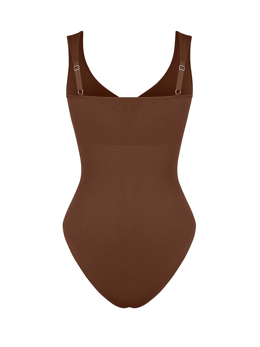 Seamless Diamond Neck Bust Support Waist Control Panty Bodysuit
