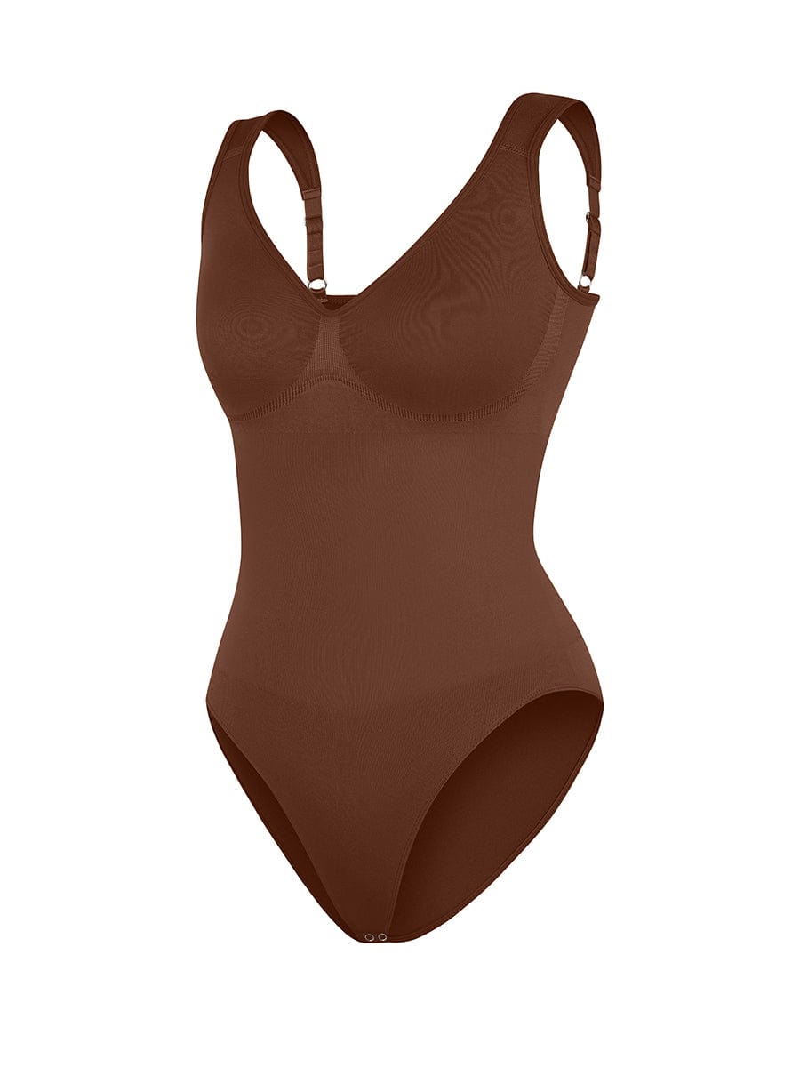 Seamless Diamond Neck Bust Support Waist Control Panty Bodysuit