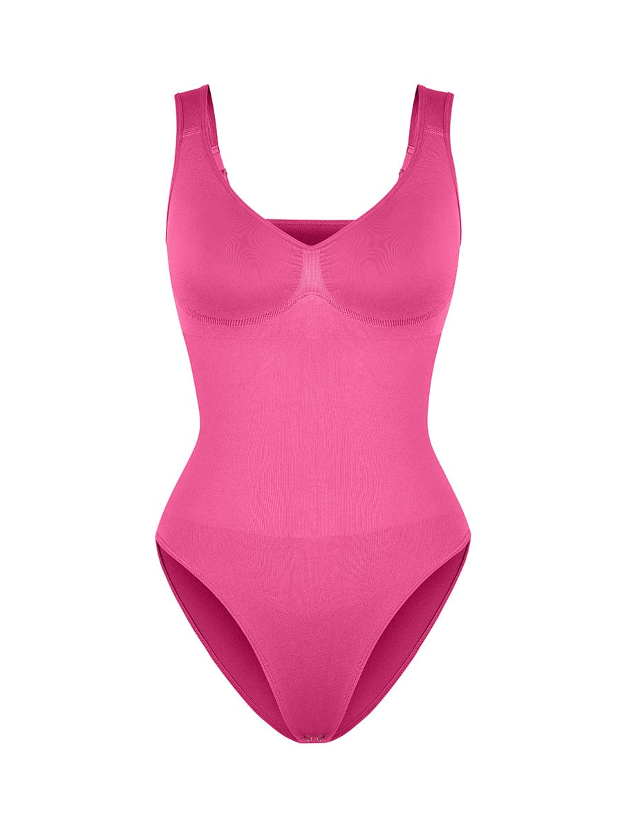 Seamless Diamond Neck Bust Support Waist Control Panty Bodysuit