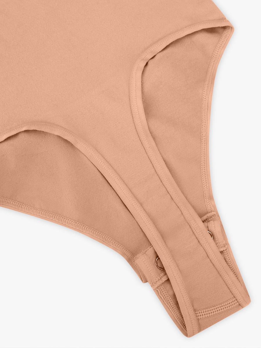 Seamless Bust Support Waist and Abdomen Control Thong Bodysuit