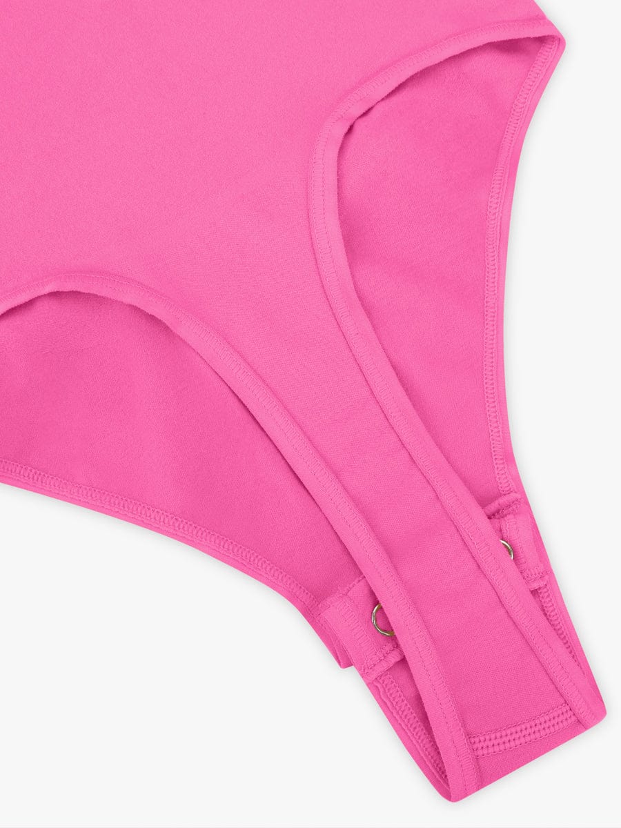 Seamless Bust Support Waist and Abdomen Control Thong Bodysuit