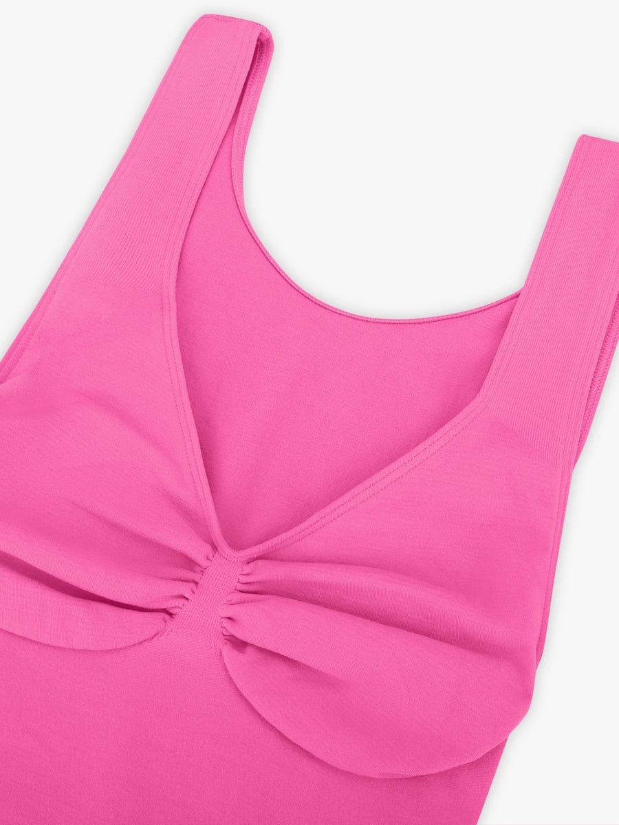 Seamless Bust Support Waist and Abdomen Control Thong Bodysuit