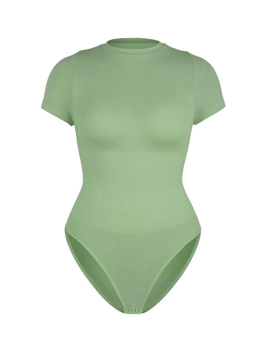 Seamless Short Sleeve Waist and abdomen Shaping Hip briefs Bodysuit