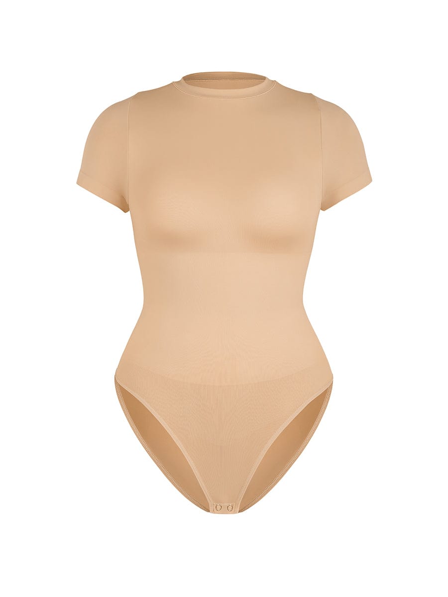 Seamless Short Sleeve Waist and abdomen Shaping Hip briefs Bodysuit