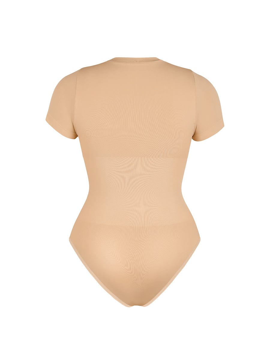 Seamless Short Sleeve Waist and abdomen Shaping Hip briefs Bodysuit