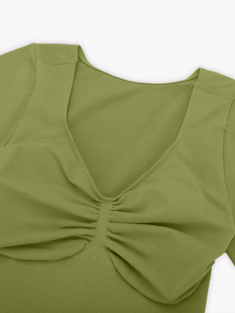 Seamless Bust Support Waist & Abdomen Shaping Thong Bodysuit