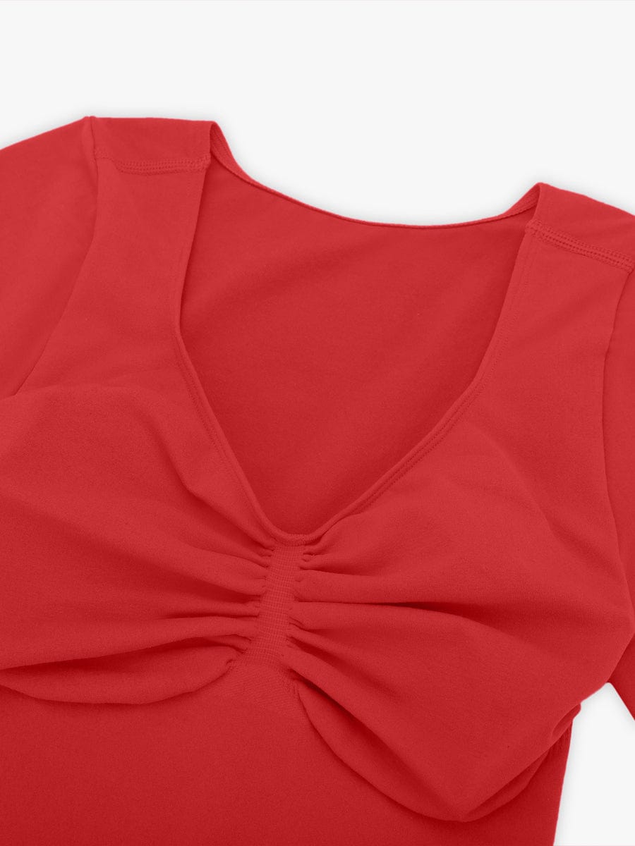 Seamless Bust Support Waist & Abdomen Shaping Thong Bodysuit