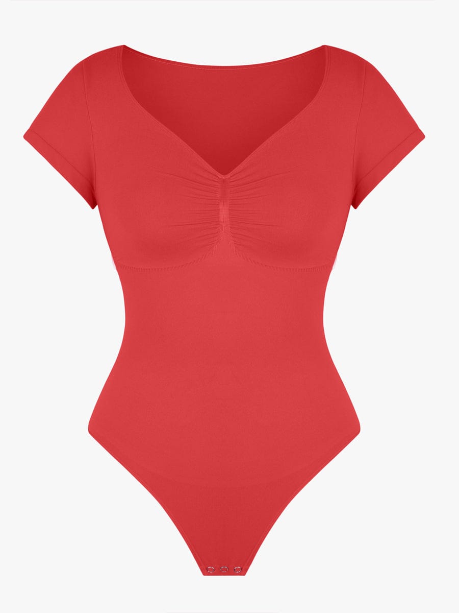 Seamless Bust Support Waist & Abdomen Shaping Thong Bodysuit