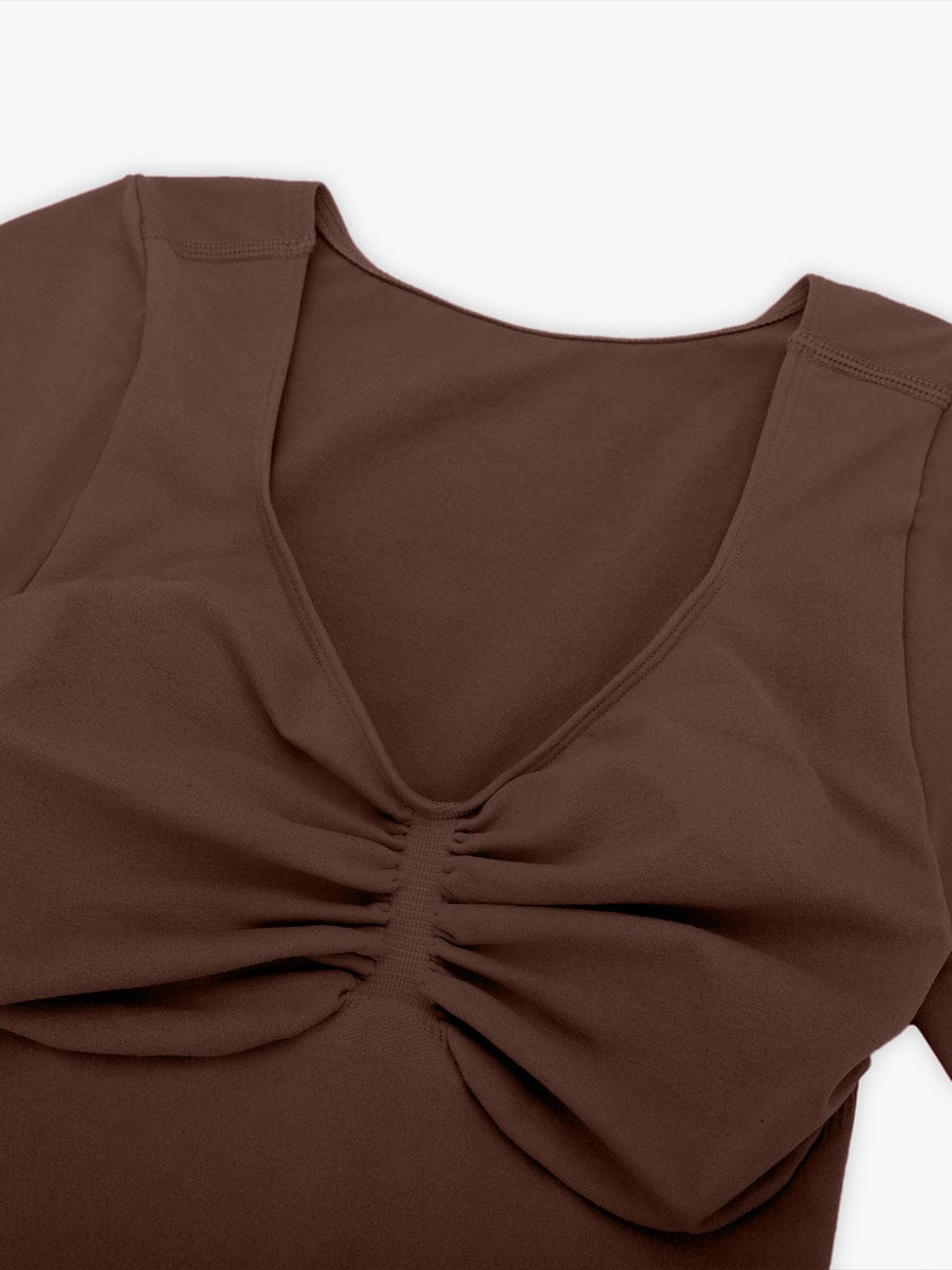 Seamless Bust Support Waist & Abdomen Shaping Thong Bodysuit